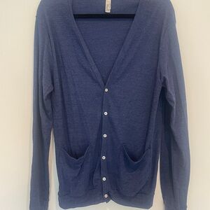 Men's Navy Cardigan Sweater